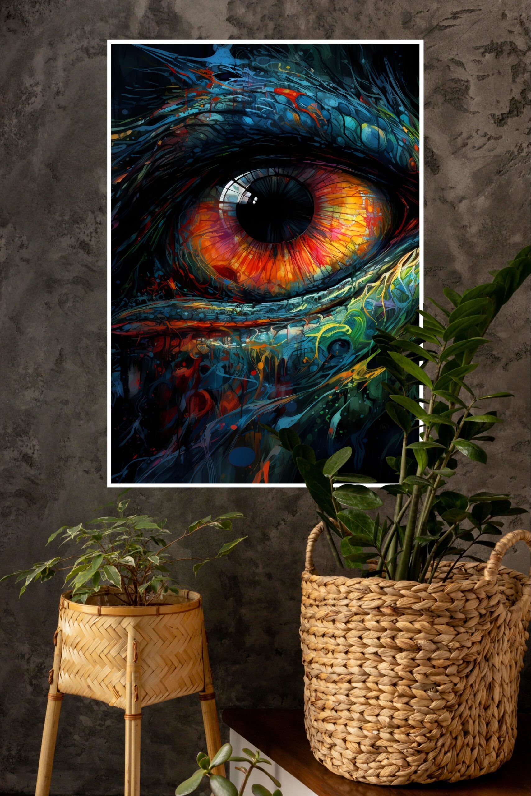 Colorful illustration of an Eye Poster | Eyes Posters – The Poster Valley