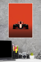 Colorful Red illustration of Formula F1 Car Poster | Formula 1 Posters