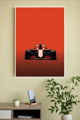 Colorful Red illustration of Formula F1 Car Poster | Formula 1 Posters