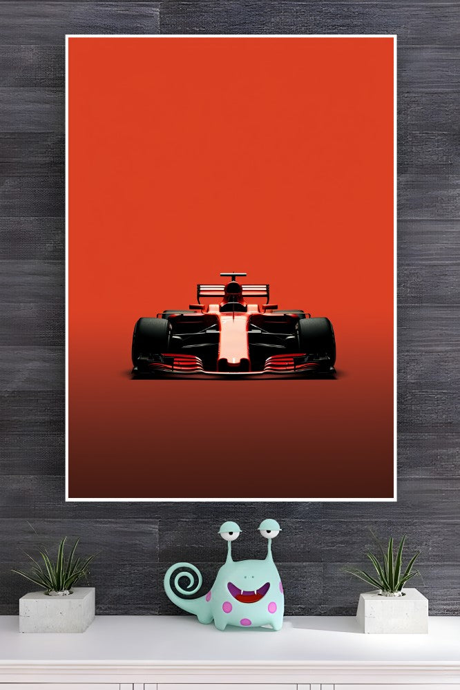 Colorful Red illustration of Formula F1 Car Poster | Formula 1 Posters