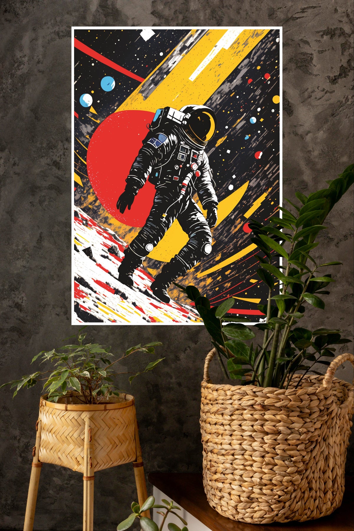 Colorful Space Astronaut Poster | Astronaut Posters