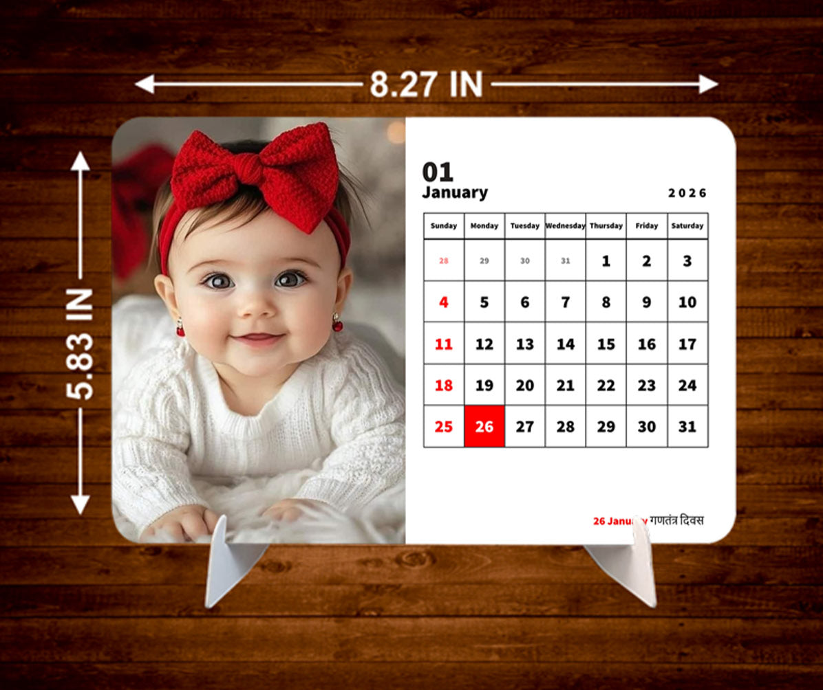 Cute Little Baby Premium Table Desk Calendar