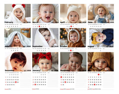 Cute Little Baby Premium Table Desk Calendar