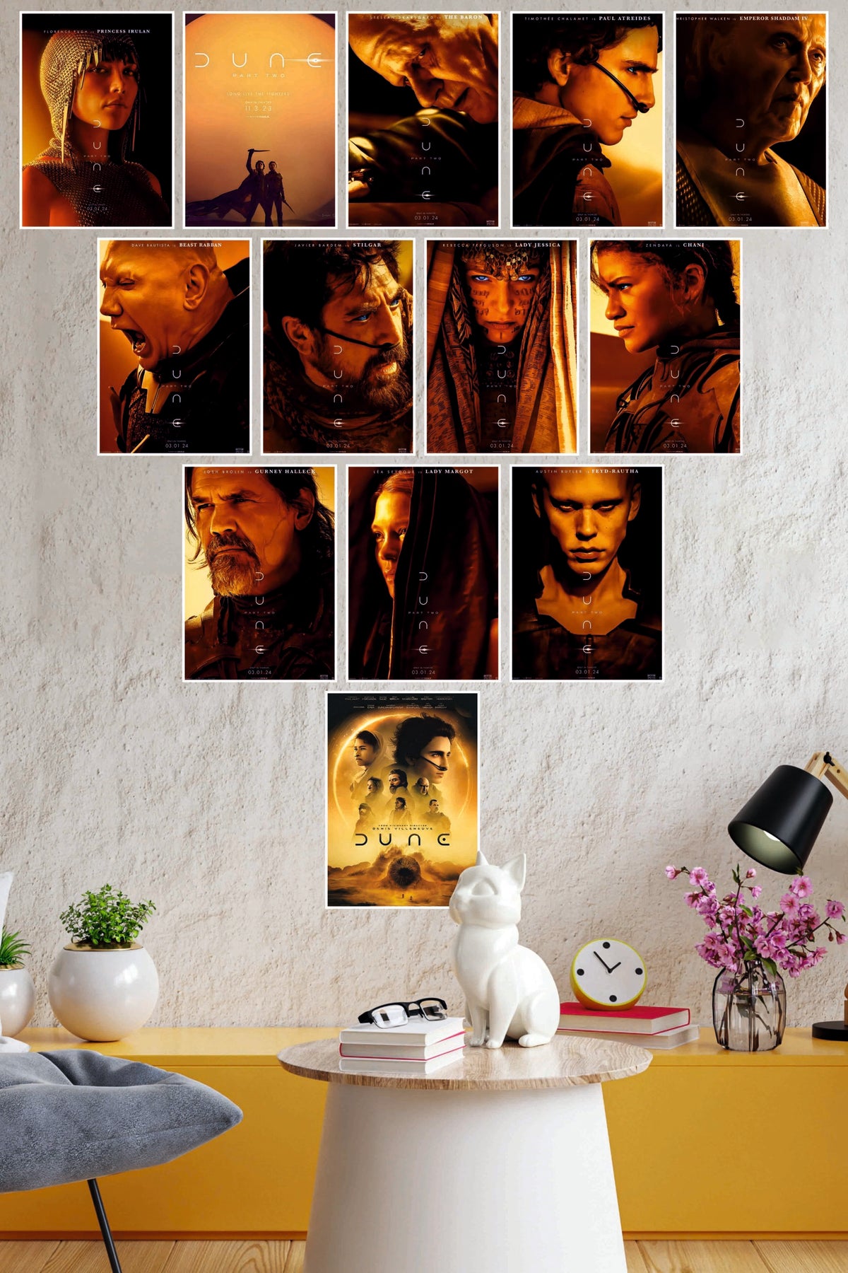 Dune Hollywood Movie Poster | Combo Wall Poster Set | Pack of 13 Posters