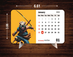 Demon Slayer Premium Table Desk Calendar – 2026