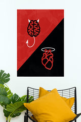 Devil Mind vs Angel Heart Poster | Darkness Posters