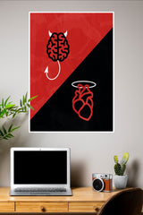 Devil Mind vs Angel Heart Poster | Darkness Posters