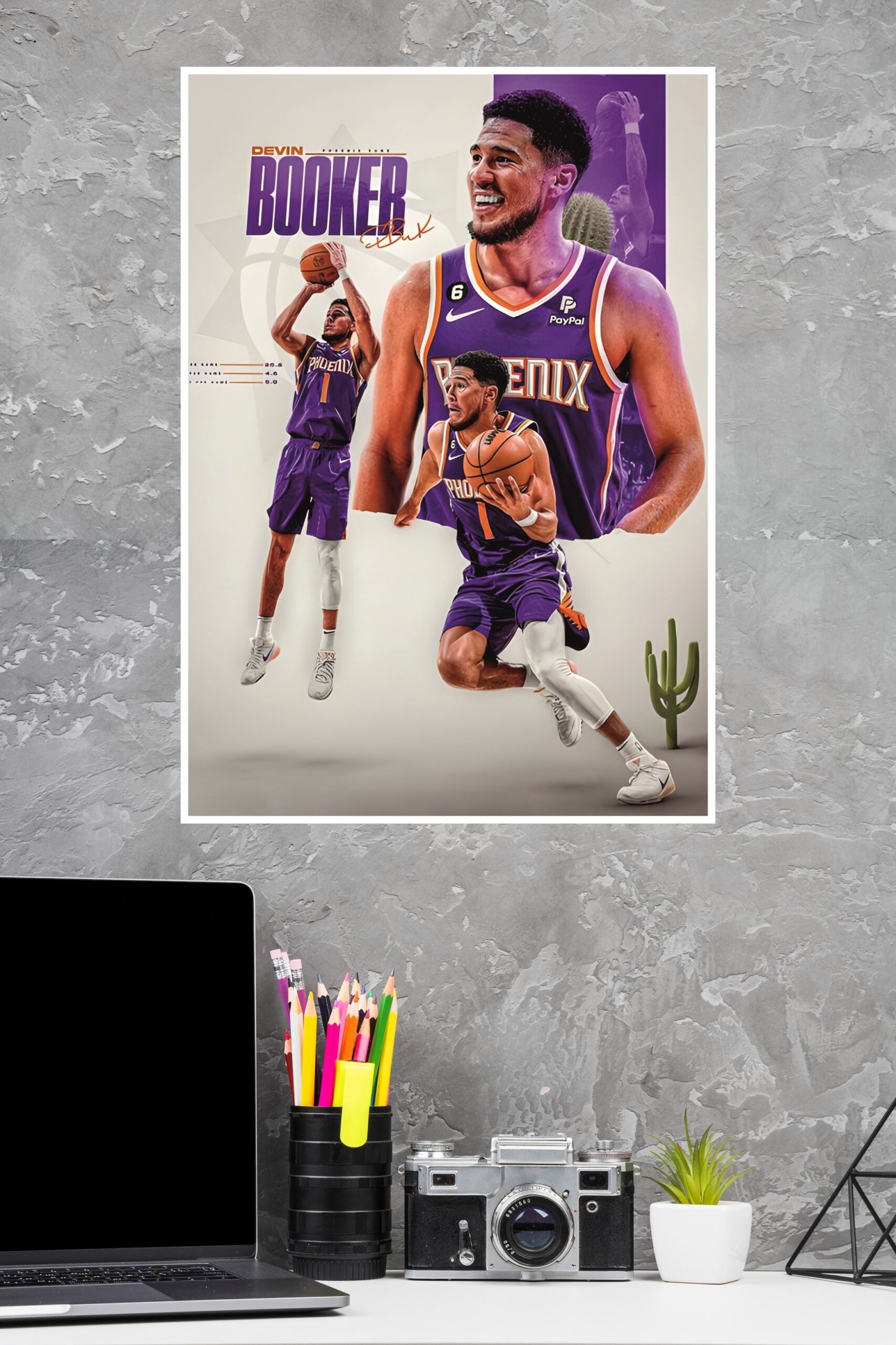 Devin Booker Poster | Basketball Posters | Sports Posters