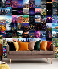 Dynamic City Wall Collage Kit - A4 Size Wall Posters Set