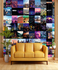 Dynamic City Wall Collage Kit - A4 Size Wall Posters Set