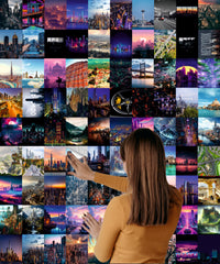 Dynamic City Wall Collage Kit - A4 Size Wall Posters Set