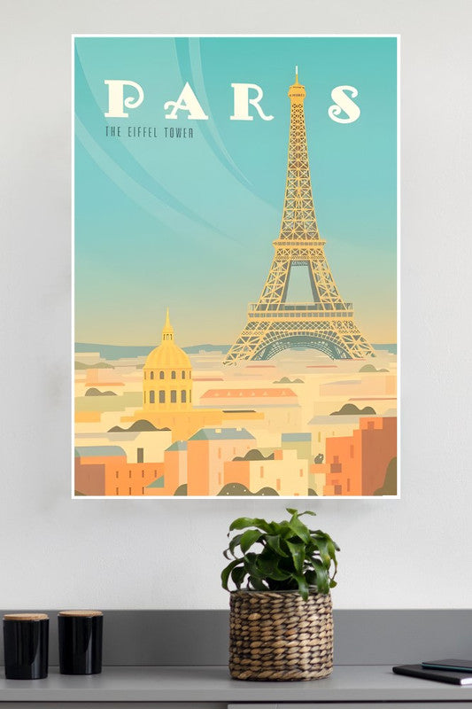 Eiffel Tower Vector and Icon Poster | CIty Posters