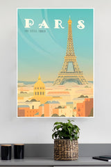 Eiffel Tower Vector and Icon Poster | CIty Posters
