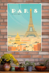 Eiffel Tower Vector and Icon Poster | CIty Posters