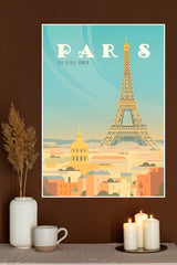 Eiffel Tower Vector and Icon Poster | CIty Posters