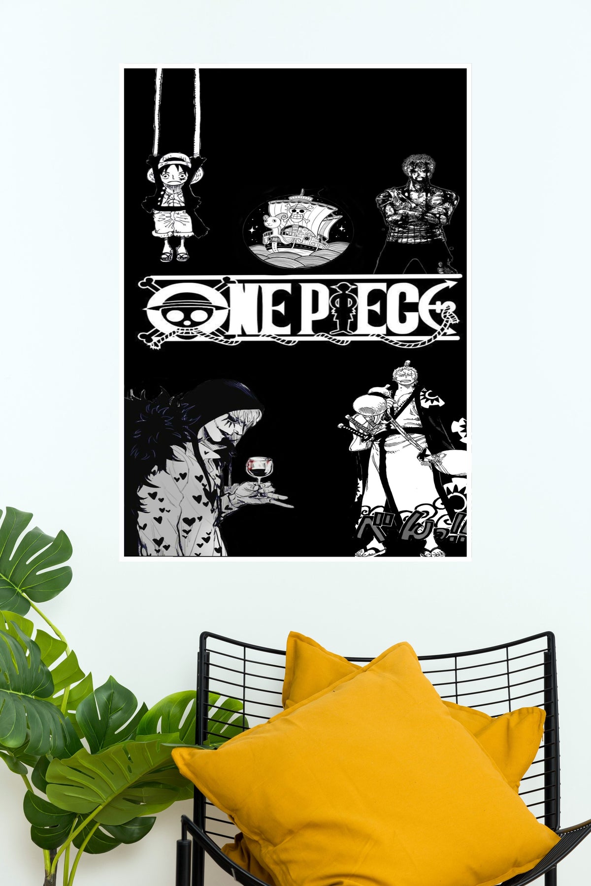 Elegant and Refined Black One Piece Poster | Anime Posters