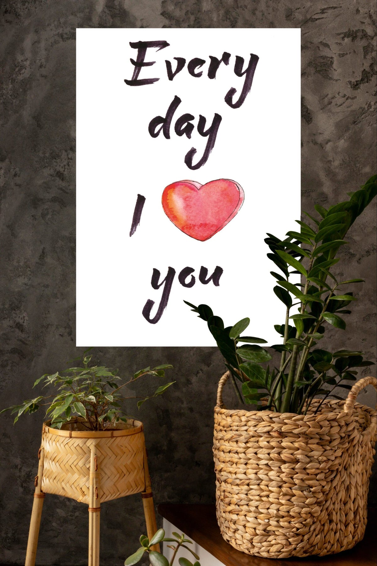 Every Day I Love You Poster | Gym and Motivational Quotes Posters