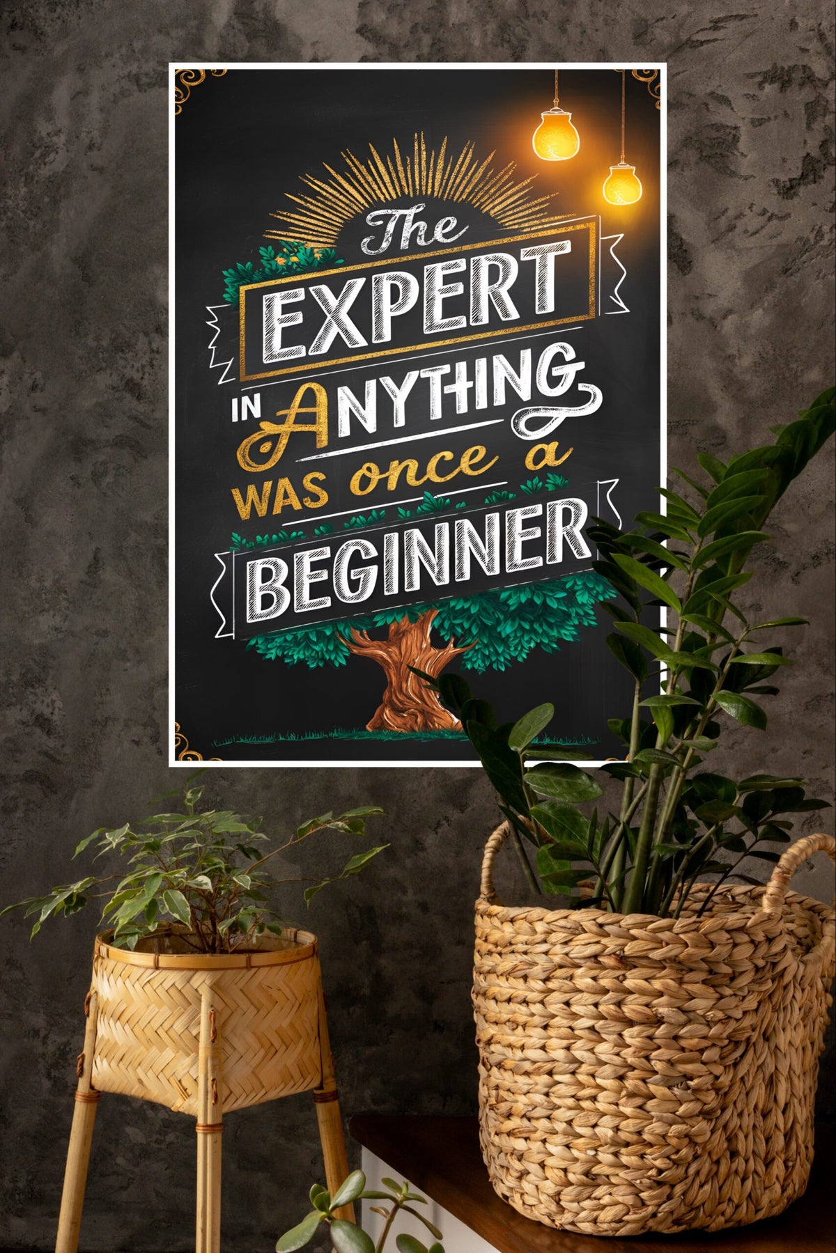Expert Was Once a Beginner Motivational Poster | Gym and Motivational Quotes Posters