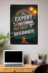Expert Was Once a Beginner Motivational Poster | Gym and Motivational Quotes Posters