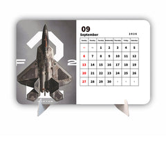 FIGHTER PLANE Premium Table Desk Calendar