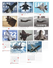 FIGHTER PLANE Premium Table Desk Calendar