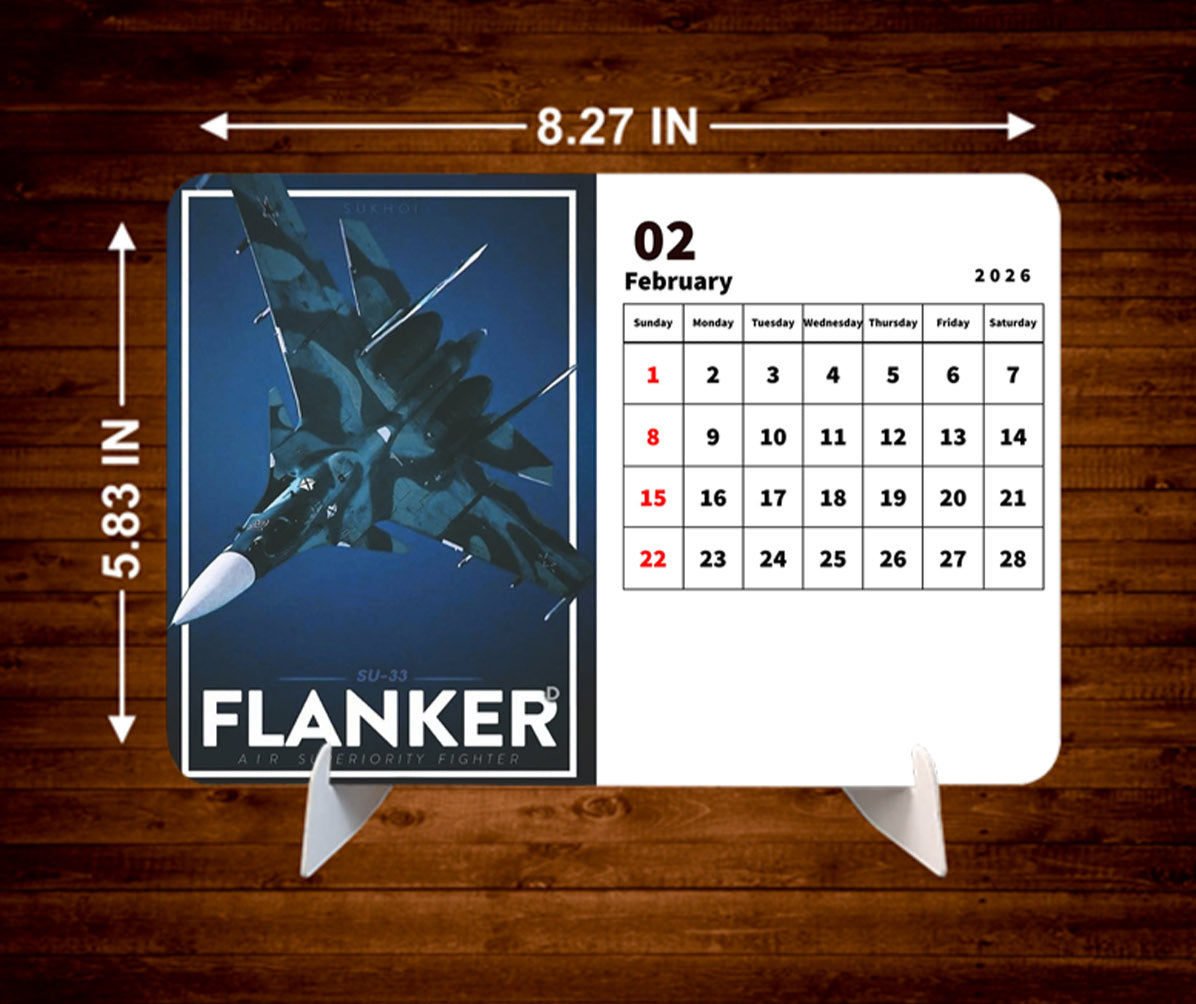 PLANES Premium Table Desk Calendar