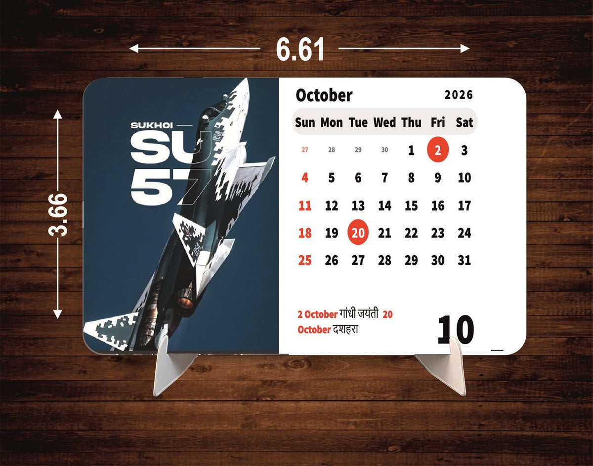 PLANES Premium Table Desk Calendar – 2026