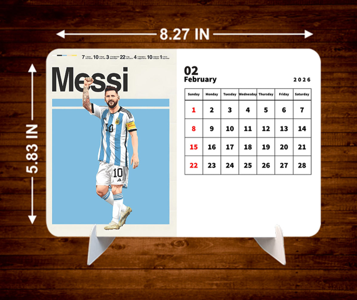 FOOTALL KING Premium Table Desk Calendar