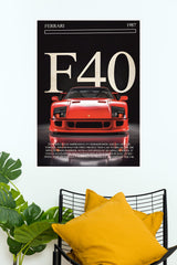 Ferrari F40 Poster | Cars Posters