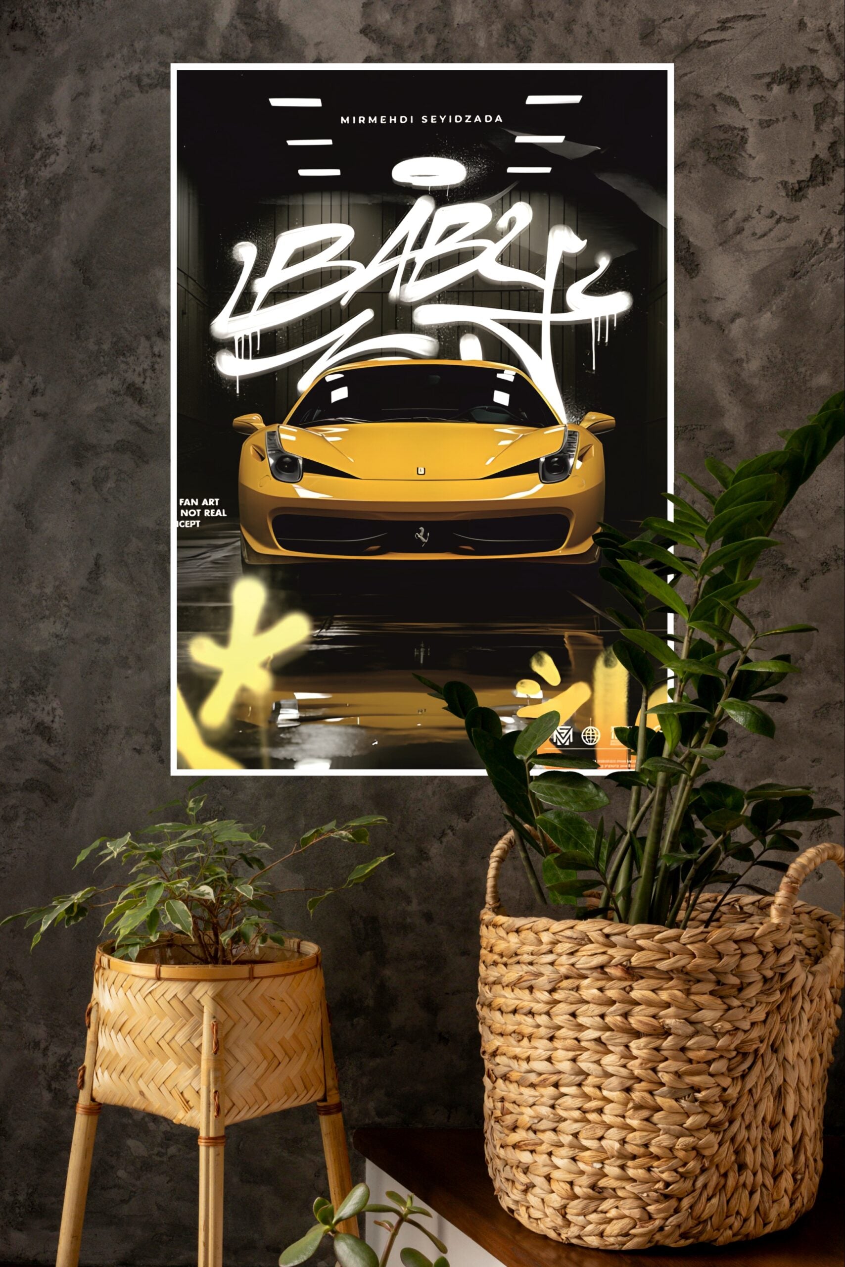 Ferrari Yellow Poster | Cars Posters