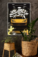Ferrari Yellow Poster | Cars Posters
