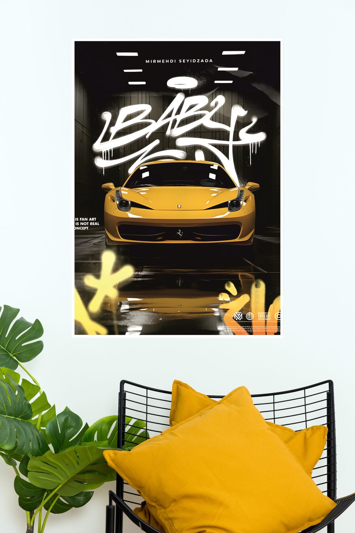 Ferrari Yellow Poster | Cars Posters