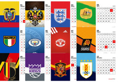 Football team Premium Table Desk Calendar