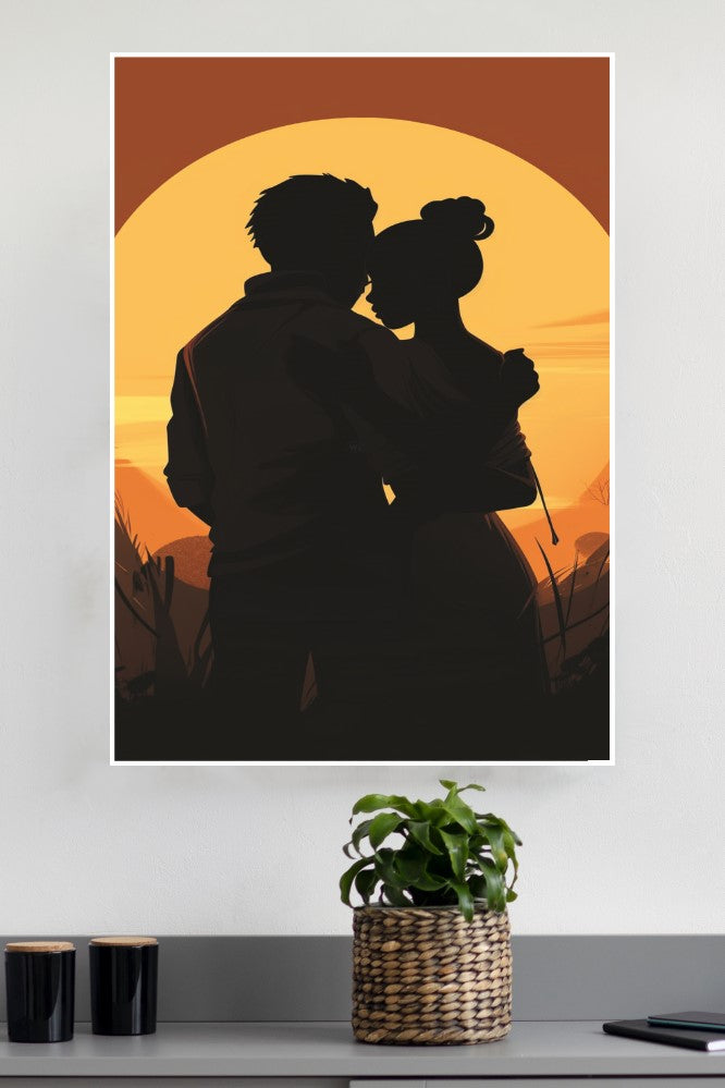 Forhead Kissing Couple Poster| Love Posters