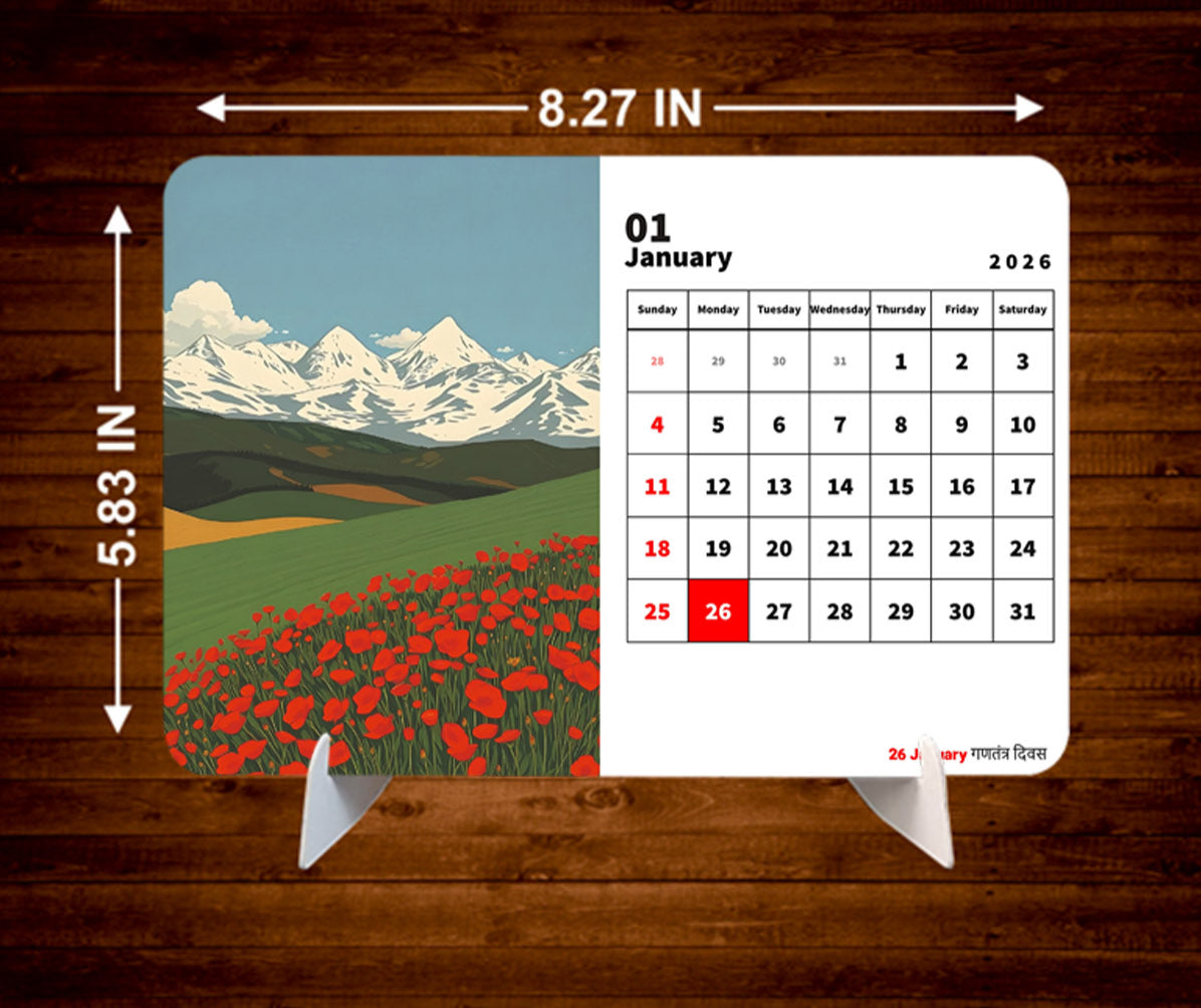GO NATURE Premium Table Desk Calendar