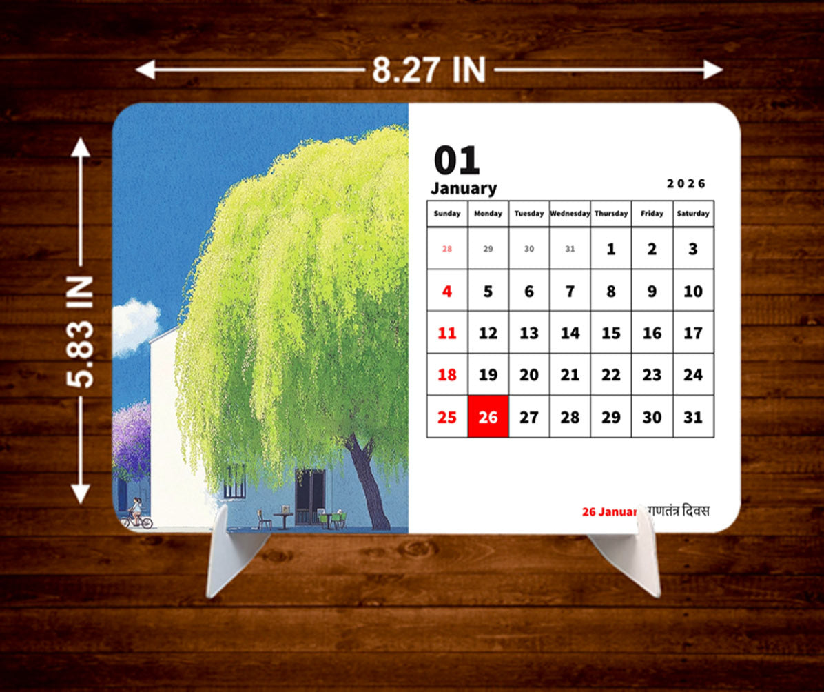 GREEN Valley Premium Table Desk Calendar