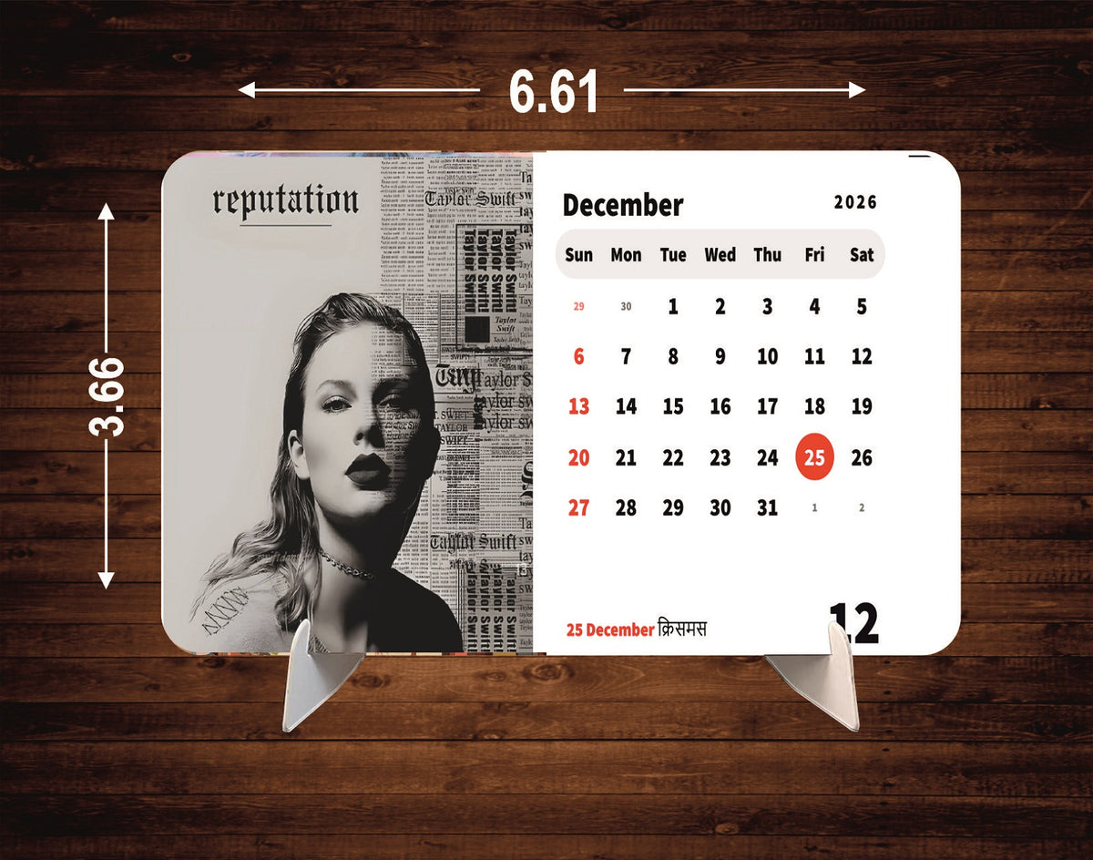 Global Pop Icon Premium Table Desk Calendar – 2026