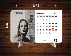 Global Pop Icon Premium Table Desk Calendar – 2026