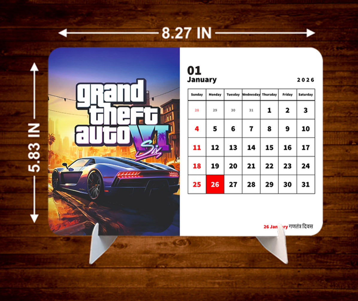 Grand Theft Auto Premium Table Desk Calendar