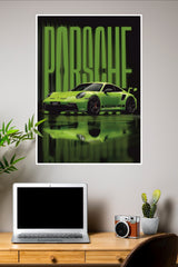 Green Porsche Poster | Cars Posters