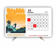 HUNTING GAME Premium Table Desk Calendar