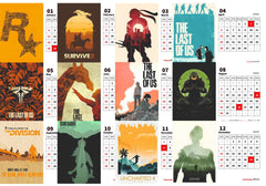 HUNTING GAME Premium Table Desk Calendar