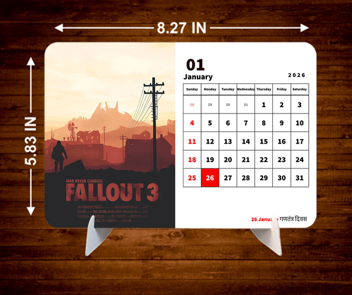 GAME Premium Table Desk Calendar