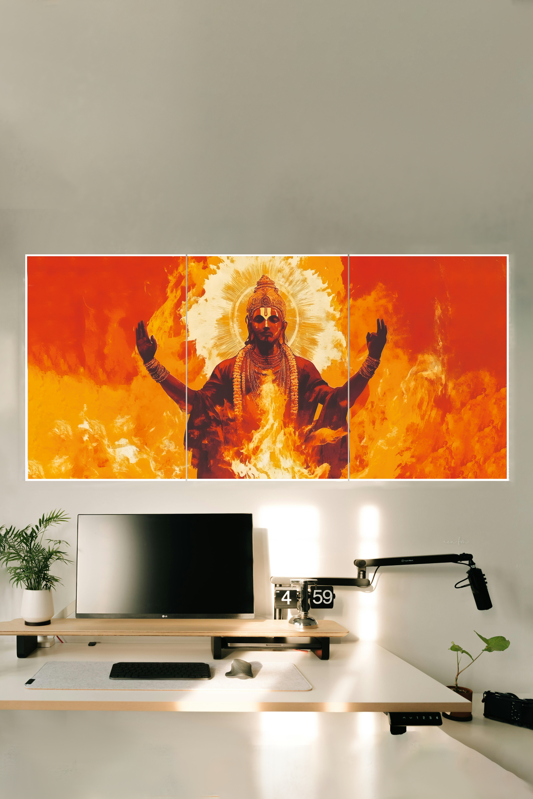 Hindu deity Agni Poster  3 Split Poster