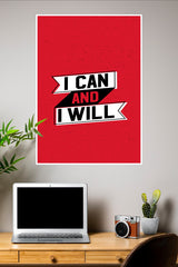 I can and I Will Poster | Gym and Motivational Quotes Posters