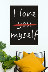 I Love My Self Poster | Gym and Motivational Quotes Posters