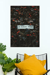 I Love You wIth Flower Poster | Gym and Motivational Quotes Posters