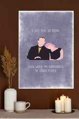 Alone in a Crowd Poster| Love Posters