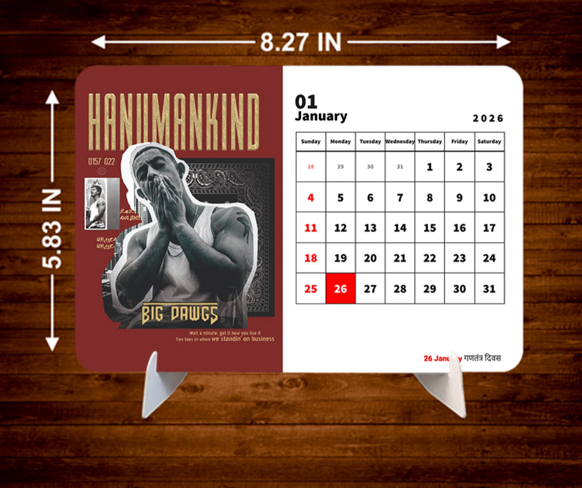 INDIAN POP Singers Premium Table Desk Calendar