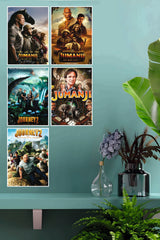 Jumanji Hollywood Movie Poster | Combo Wall Poster Set | Pack of 5 Posters